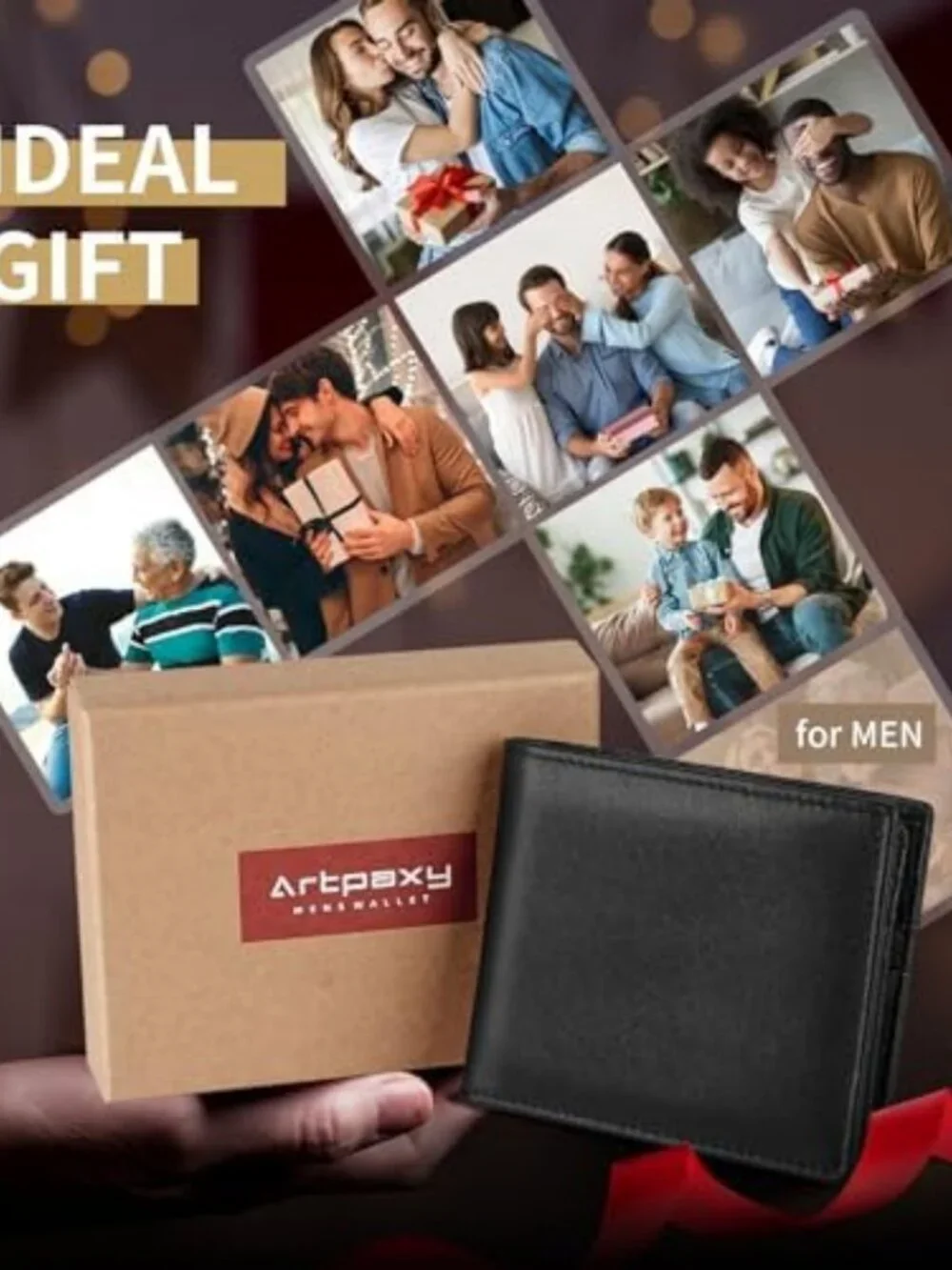 Genuine Leather Bifold Wallet for Men | RFID Blocking, 13 Card Holders, ID